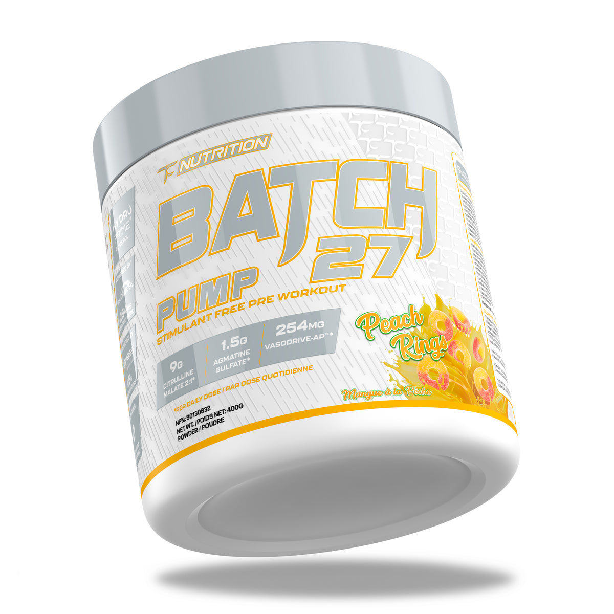 Batch 27 Stimulant Free Pre Workout TC Nutrition Canada Expect